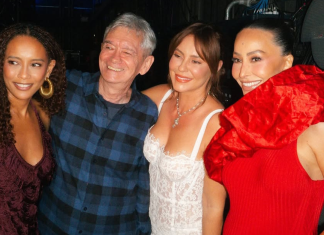 Altas Horas: Taís Araújo, Paolla Oliveira e Sabrina Sato esbanjam estilo com franjas, rendas e babados Taís Araújo, Serginho Groisman, Paolla Oliveira e Sabrina Sato (Foto: @sabrinasato/Instagram/Reprodução)