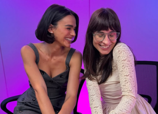 Bruna Marquezine aposta em conjunto cinza de R$ 12 mil para gravar podcast Bruna Marquezine e Camila Fremder (Foto: @cafremder/Instagram/Reprodução)