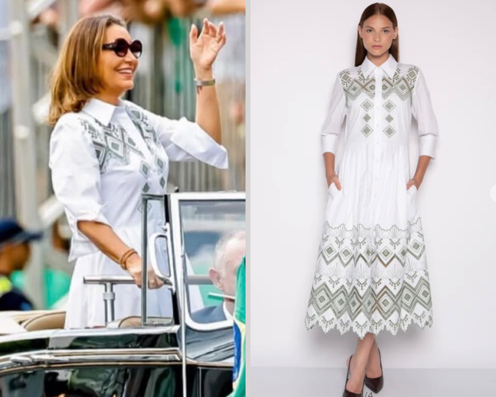 Jabja no desfile de 7 de Setembro e o vestido Pietra (Foto: Reprodução/Instagram)