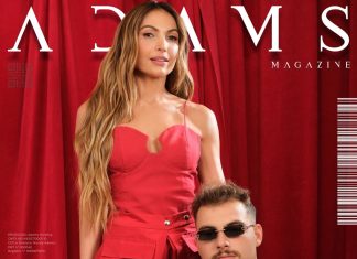 Patricia Poeta estreia nas passarelas de Nova York com o filho Felipe na trilha sonora; ambos dividem capas de revista dos EUA Patricia Poeta e o filho Felipe na capa da revista Adams (Foto: Reprodução)