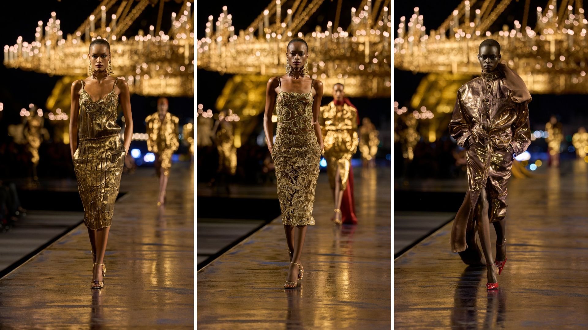 Desfile primavera-verão 2027 da YSL (Foto: Divulgação)