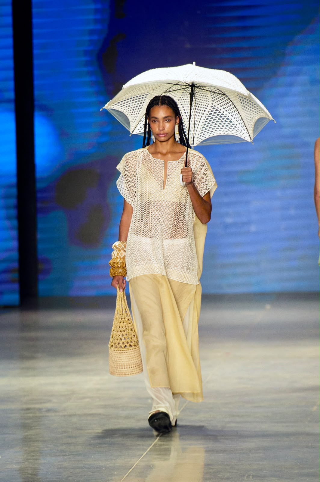 Catarina Mina no SPFW (Foto: Eduardo Martins/Brazil News)