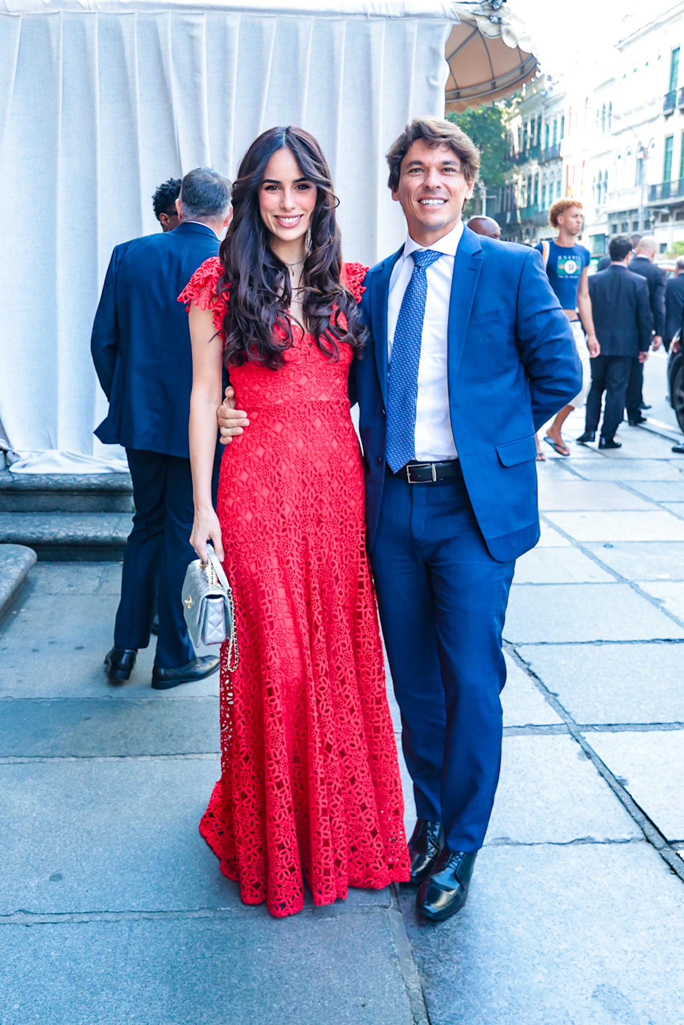 Convidada do casamento de Giulia Be e Conor Kennedy (Foto: Brazil News)
