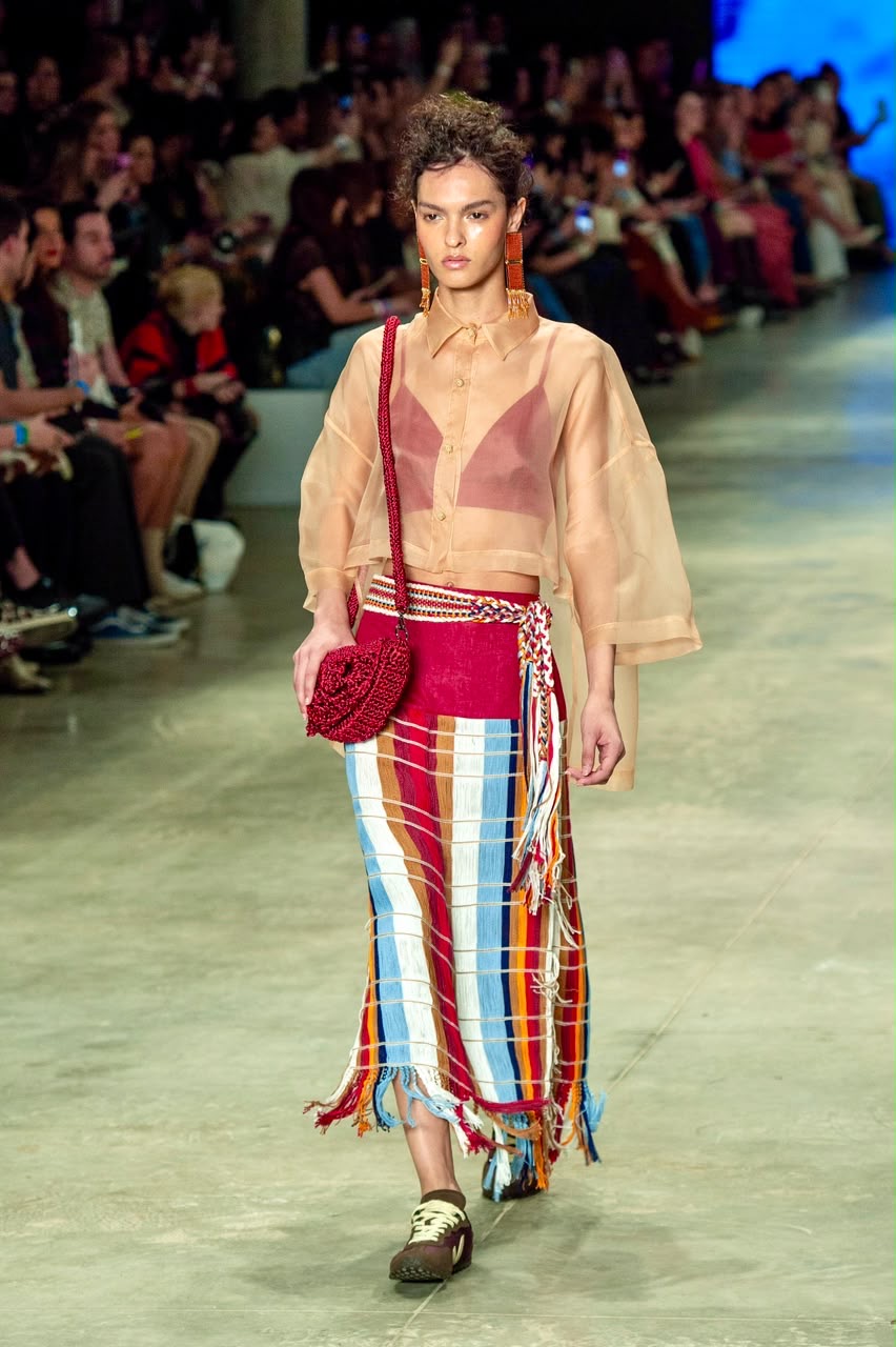 Catarina Mina no SPFW (Foto: Eduardo Martins/Brazil News)