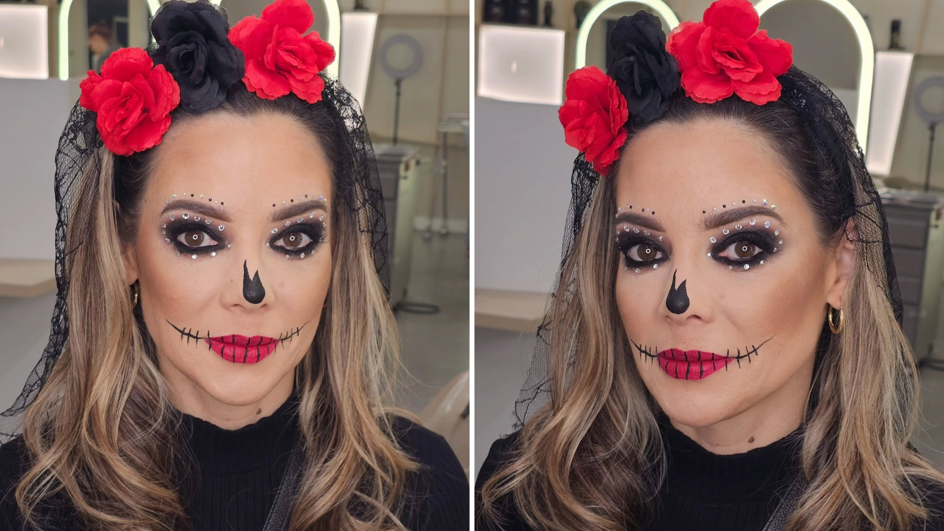 Maquiagem de Halloween (Foto: @adriheckmakeup e @cacasadabeleza/Instagram/Reprodução)