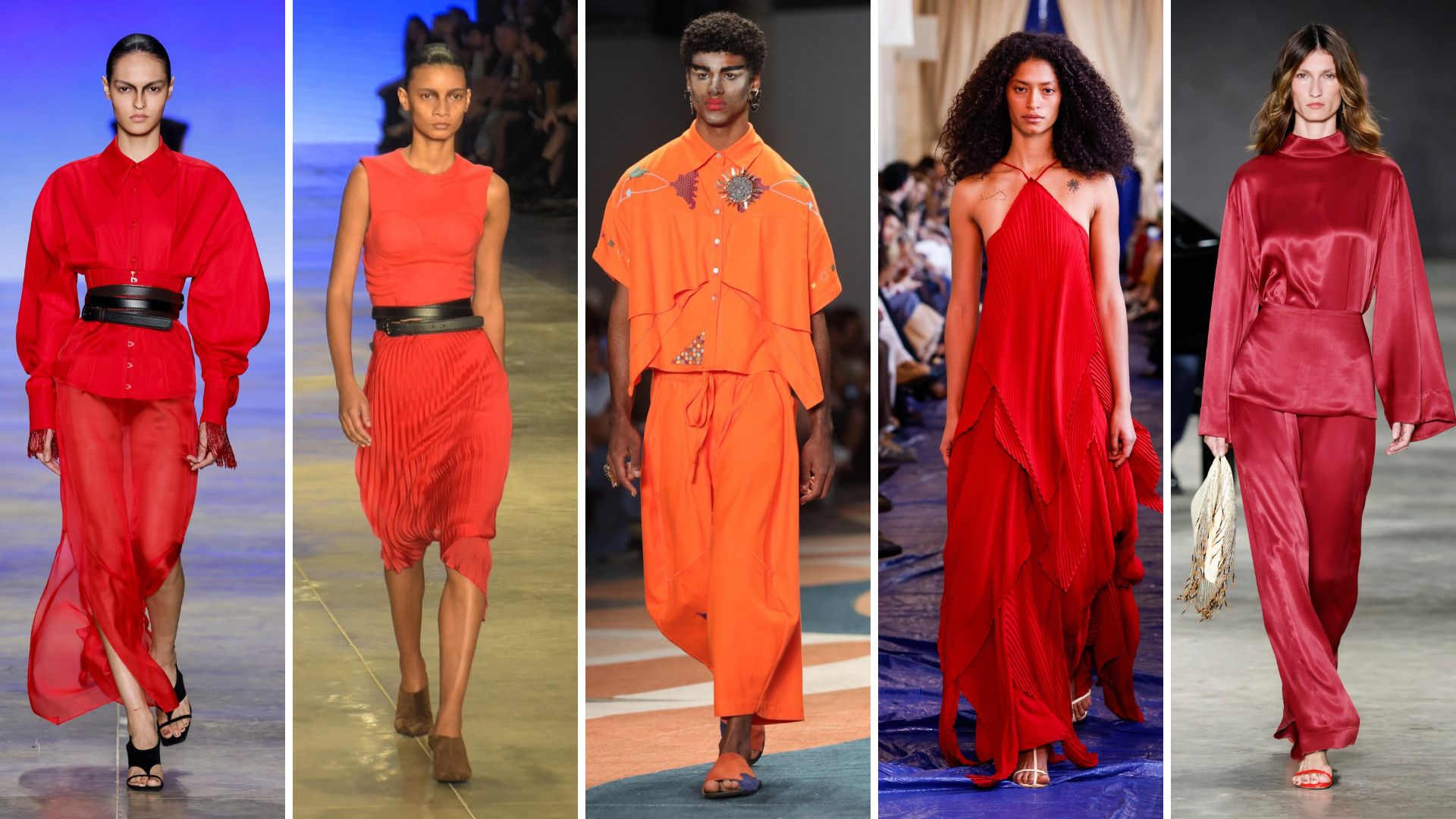 Cores quentes: Normando, Foz, Marina Bitu e Lilly Sarti (Fotos: Brazil News e Fotosite)