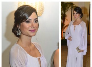 Thaila Ayala usa longo branco de Cris Barros no baile da amfAR