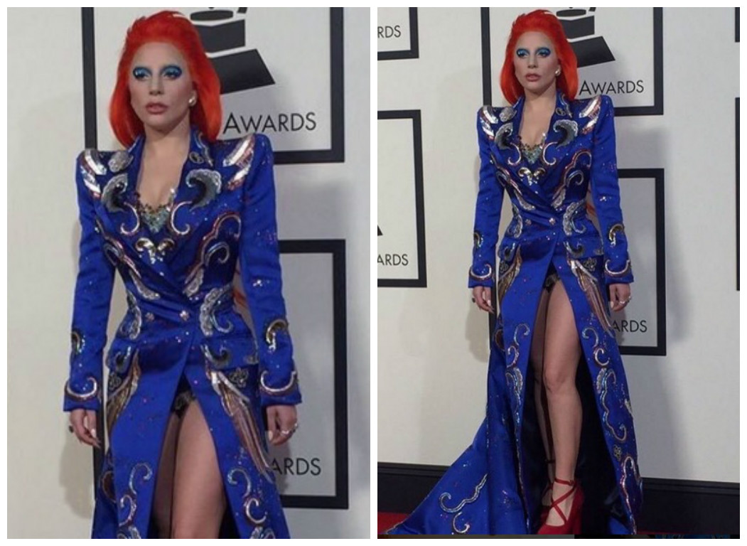Lady Gaga como David Bowie (Foto: Reprodução)