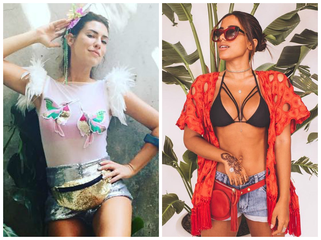 Fernanda Paes Leme e Anitta de pochete (Fotos: Instagram/Reprodução)