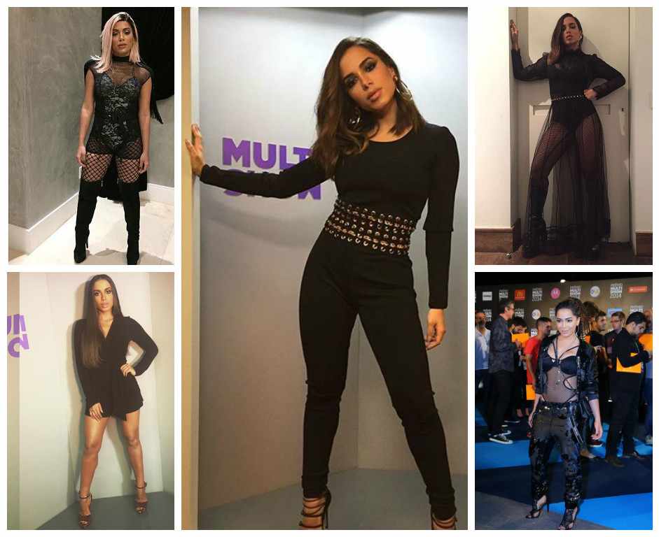 Anitta in black (Fotos: Reprodução/Instagram/AgNews)