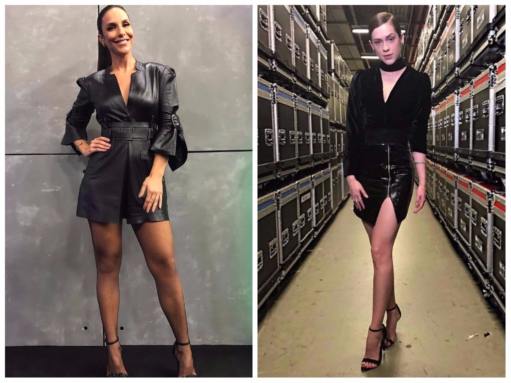 Ivete Sangalo e Sophia Abrahão no Domingão do Faustão (Fotos: Instagram/Reprodução)