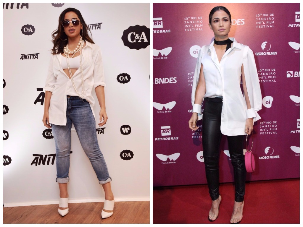 Looks de Anitta e Nanda Costa (Fotos: Helena Yoshioka/C&A/Divulgação - AgNews)