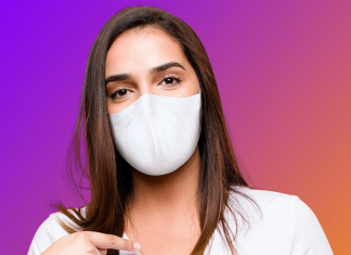 Camisetas e máscaras com tecido contra Covid chegam ao mercado Máscara da Lupo com ação antivírus (Divulgação)