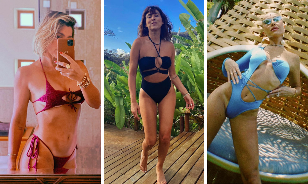 Famosas com moda praia cut-out (Fotos: Instagram/Reprodução)