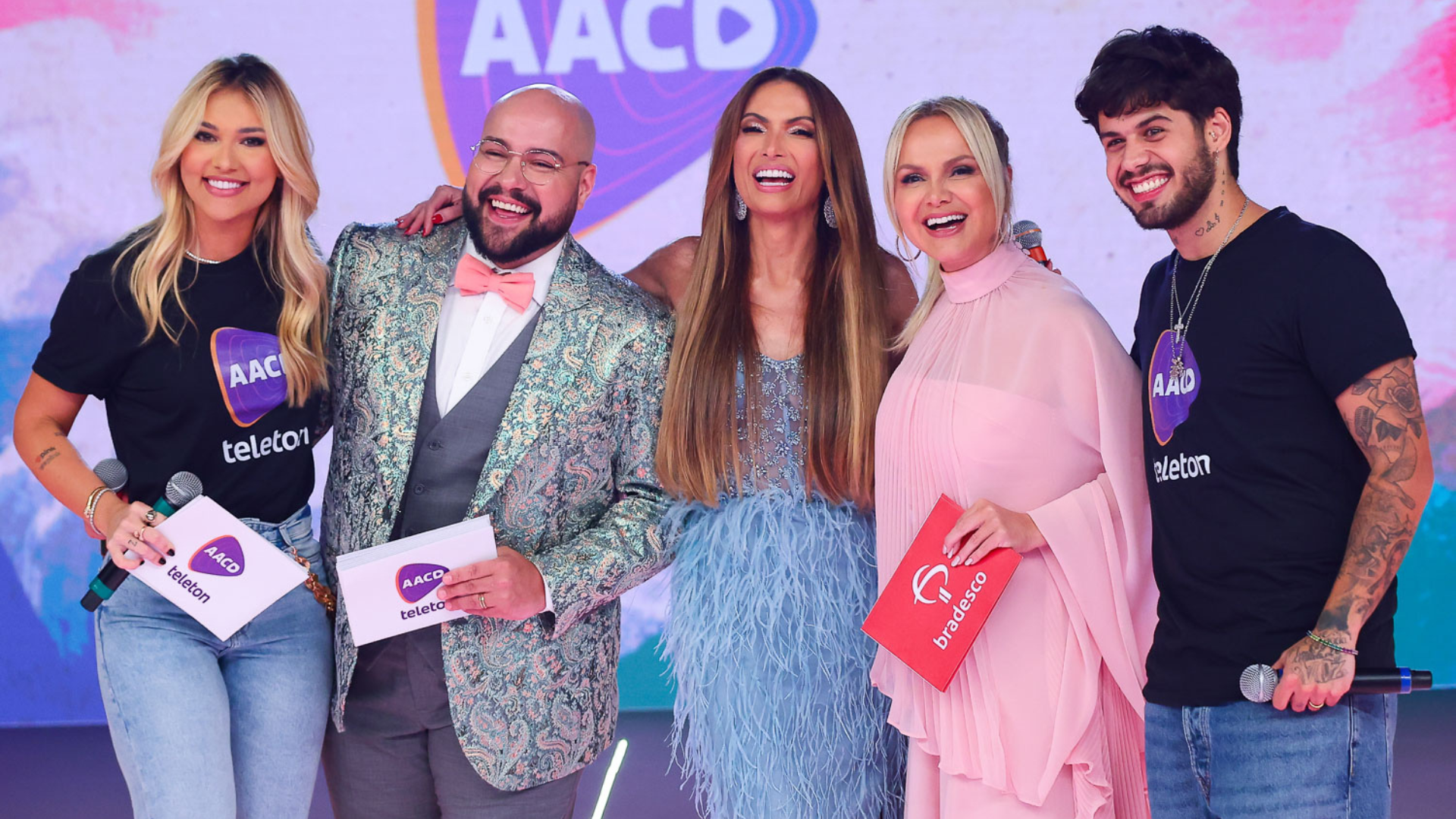 Patricia Poeta e famosas no Teleton (Foto: Brazil News)