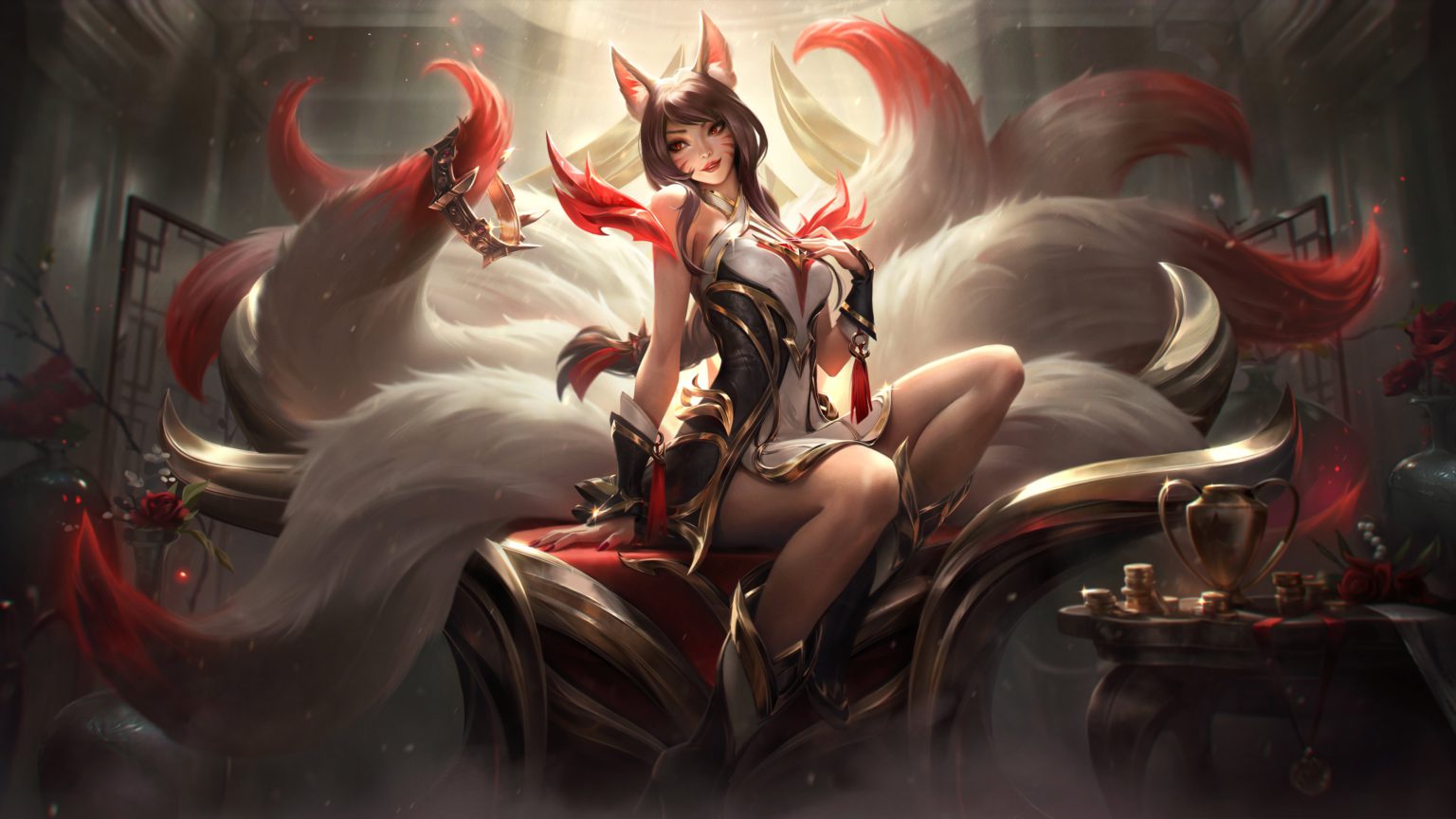 Personagem Ahri com a skin do jogador Faker (Foto: Reproduçao/League of Legends)