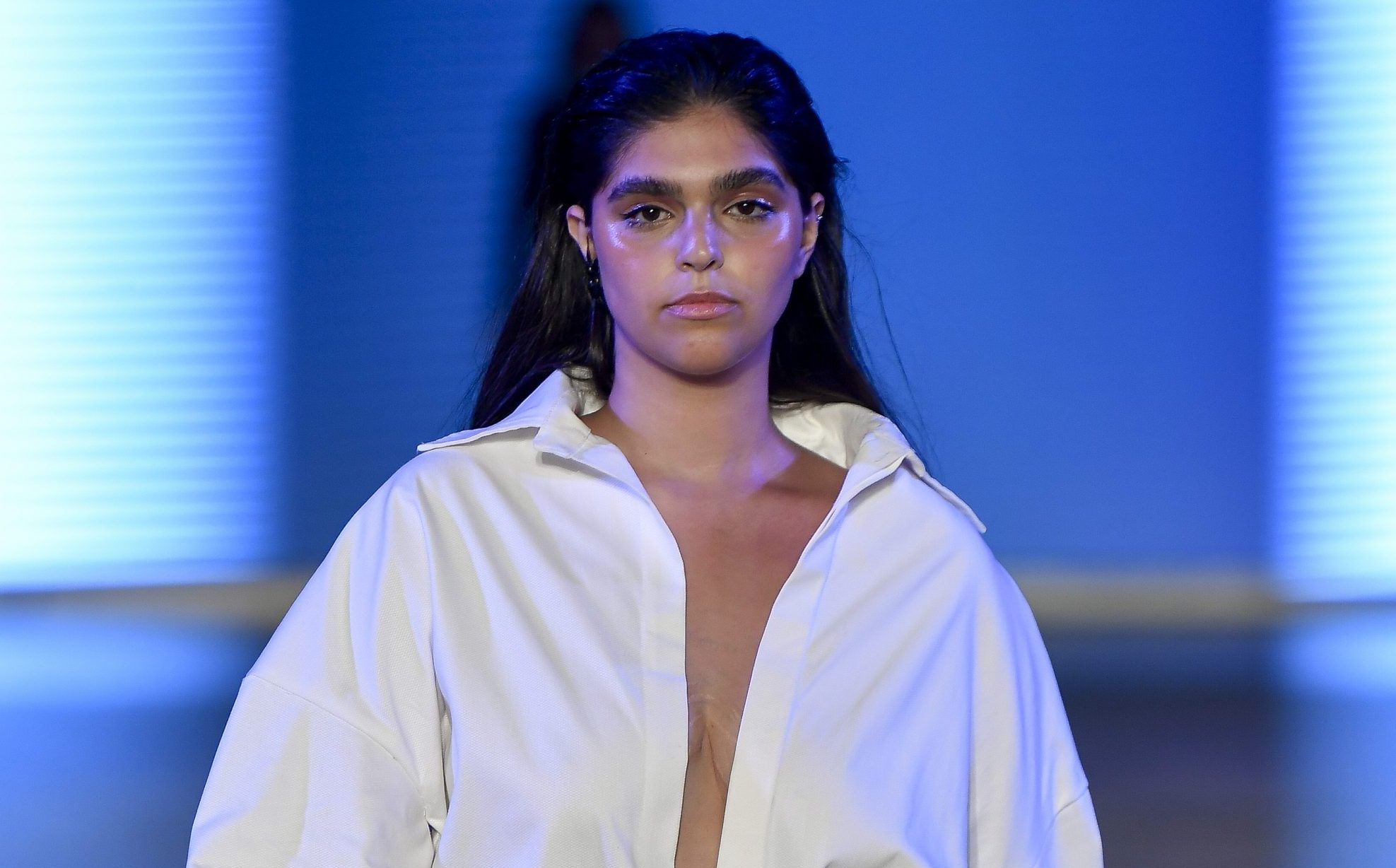 Modelo Eduarda no desfile de Vinnicius Afonso (Foto: Marcelo Soubhia/ @agfotosite)