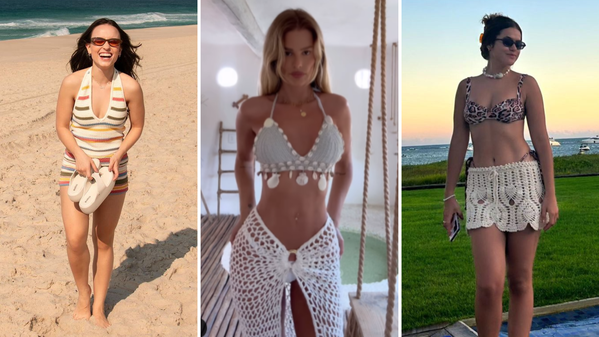 Famosas com sugestões de looks de crochê (Foto: Instagram/Reprodução)